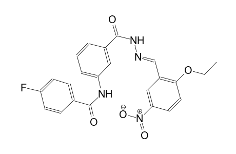 benzoic acid, 3-[(4-fluorobenzoyl)amino]-, 2-[(E)-(2-ethoxy-5-nitrophenyl)methylidene]hydrazide