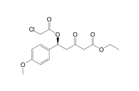 (5S)-Ethyl .delta.-chloroacetyloxy-.delta.-(p-methoxyphenyl)-.beta.-oxo-pentanoate