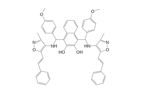 1,4-Bis((3-methyl-5-styrylisoxazole-4-ylamino)-(4-methoxyphenyl)methyl)naphthalene-2,3-diol