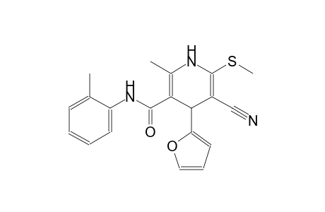 5-Cyano-4-furan-2-yl-2-methyl-6-methylsulfanyl-1,4-dihydro-pyridine-3-carboxylic acid o-tolylamide