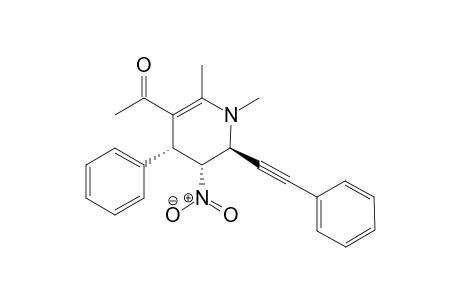 1-((4R,5R,6S)-1,2-dimethyl-5-nitro-4-phenyl-6-(phenylethynyl)-1,4,5,6-tetrahydropyridin-3-yl)ethanone