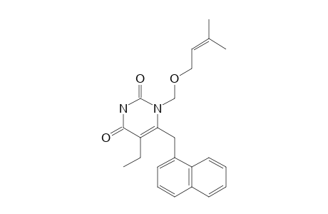 5-ETHYL-1-(3-METHYLBUT-2-ENYLOXYMETHYL)-6-(NAPHTHALEN-1-YLMETHYL)-URACIL