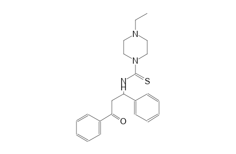 4-ethyl-N-(3-oxo-1,3-diphenylpropyl)-1-piperazinecarbothioamide