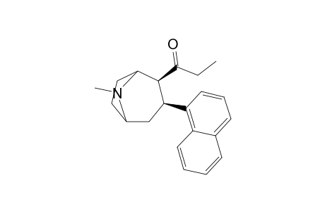 8-Methyl-3.beta.-(1-naphthyl)-2.beta.-propanoyl-8-azabicyclo[3.2.1]octane