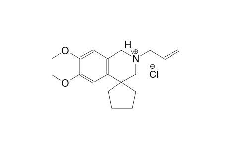 2'-allyl-6',7'-dimethoxy-2',3'-dihydro-1'H-spiro[cyclopentane-1,4'-isoquinolin]-2'-ium chloride
