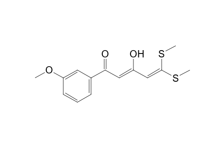 5-(3-Methoxyphenyl)-1,1-bis(methylthio)-3-hydroxy-1,3-pentadien-5-one