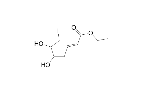 Ethyl (2E)-2,3,4,7-tetradeoxy-7-iodo-D-ribo-hept-2-enoate