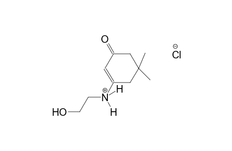 N-(2-hydroxyethyl)-5,5-dimethyl-3-oxo-1-cyclohexen-1-aminium chloride