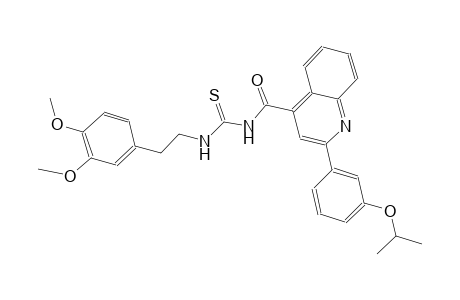 N-[2-(3,4-dimethoxyphenyl)ethyl]-N'-{[2-(3-isopropoxyphenyl)-4-quinolinyl]carbonyl}thiourea