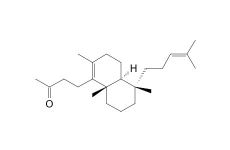 4-[(4aS,5S,8aS)-(+)-3,4,4a,5,6,7,8,8a-octahydro-2,5,8a-trimethyl-5-(4'-methylpent-3'-enyl)naphthalen-1-yl]butan-2-one