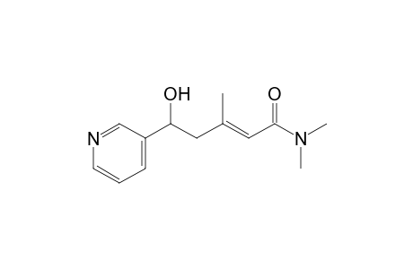 (E)-5-Hydroxy-5-(3'-pyridyl)-3,N,N-trimethyl-2-pentenamide