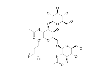 #4;3-AMINOPROPYL-BETA-D-GLUCOPYRANOSYL-(1->3)-2-ACETAMIDO-2-DEOXY-2-BETA-D-GLUCOPYRANOSYL-(1->6)-2-ACETAMIDO-2-DEOXY-2-ALPHA-D-GALACTOPYRANOSIDE-HYDROCHLORIDE