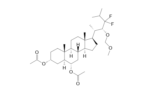 (22R)-23,23-Difluoro-22-methoxymethoxy-24,24-dimethyl-5.alpha.-cholane-3.alpha.,6.alpha.-diyl diacetate