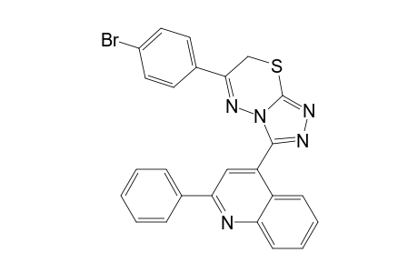 3-(2-Phenylquinolin-4-yl)-6-(p-bromophenyl)-7H-1,2,4-triazolo-[3,4-b]-1,3,4-thiadiazine