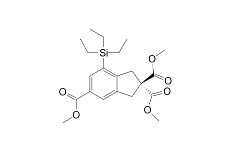 trimethyl 7-triethylsilyl-1,3-dihydroindene-2,2,5-tricarboxylate