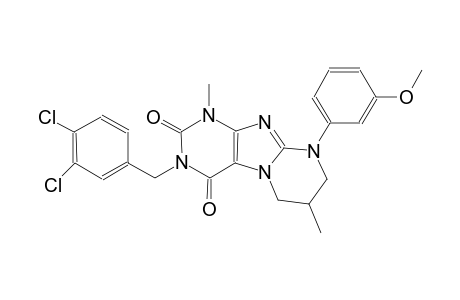 3-(3,4-dichlorobenzyl)-9-(3-methoxyphenyl)-1,7-dimethyl-6,7,8,9-tetrahydropyrimido[2,1-f]purine-2,4(1H,3H)-dione