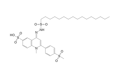 1,4-dihydro-4-[(hexadecylsulfonyl)hydrazono]-1-methyl-2-[p-(methylsulfonyl)phenyl]-6-quinolinesulfonic acid