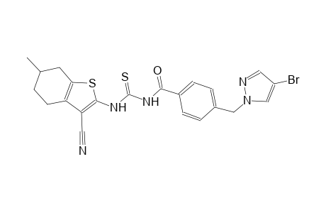 N-{4-[(4-bromo-1H-pyrazol-1-yl)methyl]benzoyl}-N'-(3-cyano-6-methyl-4,5,6,7-tetrahydro-1-benzothien-2-yl)thiourea