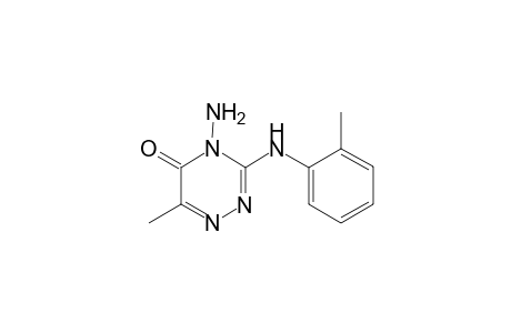 4-Amino-6-methyl-3-(2-methylanilino)-1,2,4-triazin-5-one