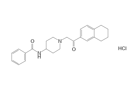 N-{1-[(5,6,7,8-tetrahydro-2-naphthoyl)methyl]-4-piperidyl}benzamide, monohydrochloride