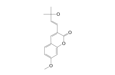 3-(3-HYDROXY-3-METHYL-TRANS-BUT-1-ENYL)-7-METHOXYCOUMARIN
