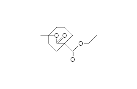 5-Methyl-7-oxo-6-oxa-bicyclo(3.2.2)nonane-1-carboxylic acid, ethyl ester