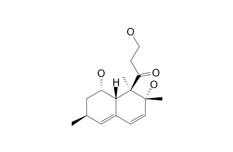 DECUMBENONE-A;1-(2,8-DIHYDROXY-1,2,6-TRIMETHYL-1,2,6,7,8,8A-HEXAHYDRONAPHTHALEN-1-YL)-3-HYDROXY-1-PROPANONE