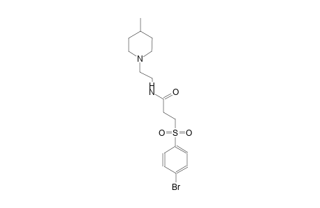 3-[(4-bromophenyl)sulfonyl]-N-[2-(4-methyl-1-piperidinyl)ethyl]propanamide