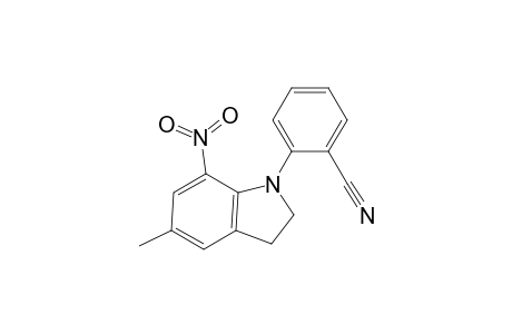 2-(5-Methyl-7-nitro-2,3-dihydroindol-1-yl)benzenecarbonitrile