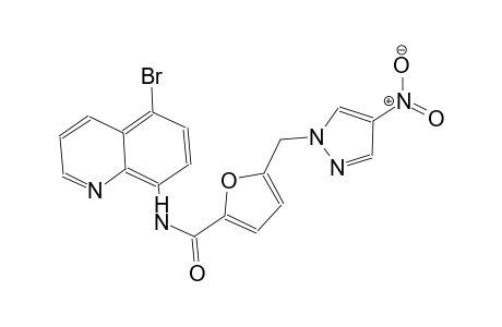N-(5-bromo-8-quinolinyl)-5-[(4-nitro-1H-pyrazol-1-yl)methyl]-2-furamide