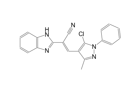 (2E)-2-(1H-benzimidazol-2-yl)-3-(5-chloro-3-methyl-1-phenyl-1H-pyrazol-4-yl)-2-propenenitrile
