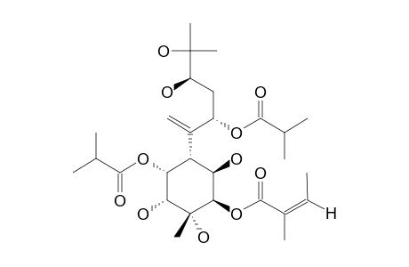 2.beta.-(Angeloyl)-5.alpha.,8-diisobutyryl-1.beta.,3.alpha.,4.alpha.,10,11-pentahydroxy-Bisabolene