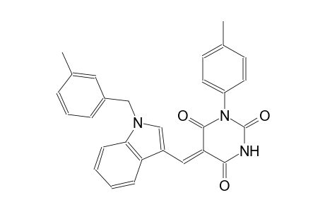 (5Z)-5-{[1-(3-methylbenzyl)-1H-indol-3-yl]methylene}-1-(4-methylphenyl)-2,4,6(1H,3H,5H)-pyrimidinetrione
