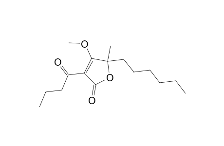 2(5H)-Furanone, 3-butyryl-5-hexyl-4-methoxy-5-methyl-