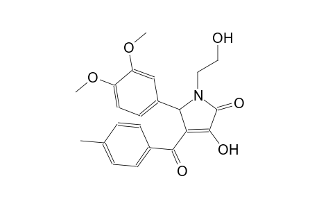 5-(3,4-dimethoxyphenyl)-3-hydroxy-1-(2-hydroxyethyl)-4-(4-methylbenzoyl)-1,5-dihydro-2H-pyrrol-2-one