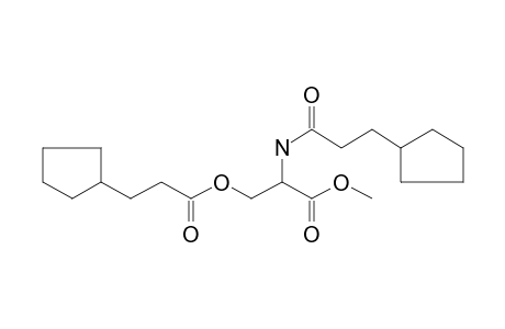 L-Serine, N,o-bis(3-cyclopentylpropionyl)-, methyl ester