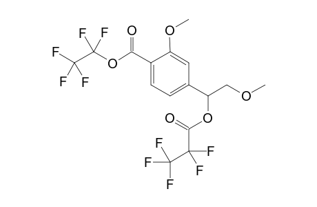 (pentafluoro)ethyl 3-[(1'pentafluoroethylcarbonyloxy)-2'-methoxyethyl]-1-methoxybenzene-6-carboxylate