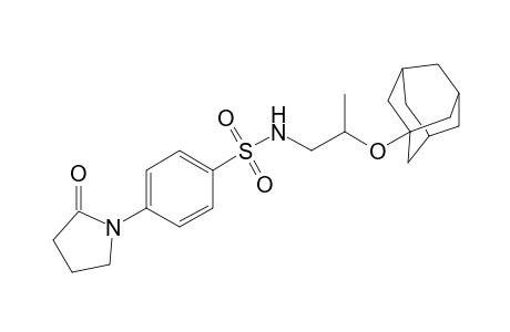 Benzenesulfonamide, 4-(2-oxo-1-pyrrolidinyl)-N-[2-(tricyclo[3.3.1.1(3,7)]dec-1-yloxy)propyl]-