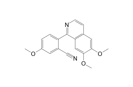 2-(6,7-dimethoxy-1-isoquinolinyl)-5-methoxybenzonitrile