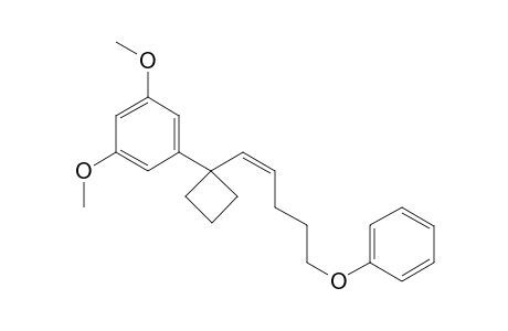 3,5-Dimethoxy-1-[1-(1,2-cis-5-phenoxypenten-1-yl)cyclobutyl]benzene