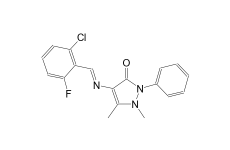 4-([(E)-(2-Chloro-6-fluorophenyl)methylidene]amino)-1,5-dimethyl-2-phenyl-1,2-dihydro-3H-pyrazol-3-one
