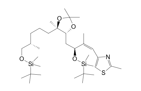4-[(S,Z)-3-(ter-Butyldimethylsiloxy)-4-{(4R,5R)-5-[(S)-5-(tert-butyldimethylsiloxy)-4-methylpentyl]-2,2,5-trimethyl-1,3-dioxolan-4-yl}-2-methylbut-1-enyl]-2-methylthiazole