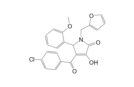 4-(4-chlorobenzoyl)-1-(2-furylmethyl)-3-hydroxy-5-(2-methoxyphenyl)-1,5-dihydro-2H-pyrrol-2-one