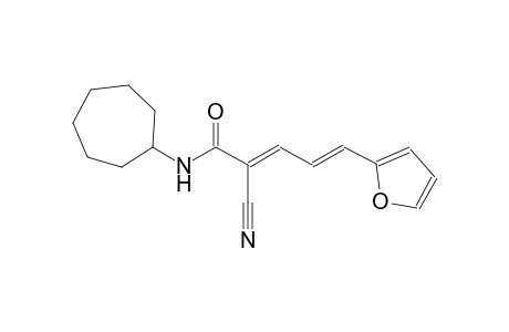 (2E,4E)-2-cyano-N-cycloheptyl-5-(2-furyl)-2,4-pentadienamide