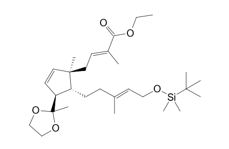 Ethyl (E)-4-[(1R,4S,5R)-5-[(E)-5-(tert-Butyldimethylsilyloxy)-3-methyl-3-pentenyl]-1-methyl-4-(2-methyl[1,3]dioxolan-2-yl)-2-cyclopentenyl]-2-methyl-2-butenoate
