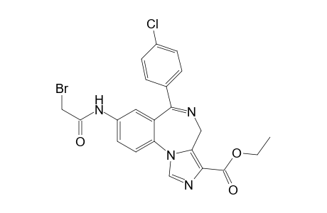 8-[(2-bromo-1-oxoethyl)amino]-6-(4-chlorophenyl)-4H-imidazo[1,5-a][1,4]benzodiazepine-3-carboxylic acid ethyl ester