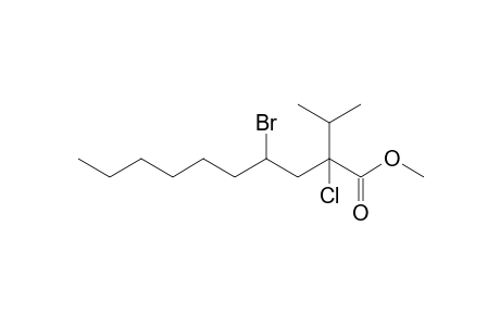 Methyl 4-bromo-2-isopropyl-2-chlorodecanoate