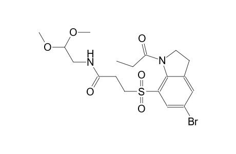 propanamide, 3-[[5-bromo-2,3-dihydro-1-(1-oxopropyl)-1H-indol-7-yl]sulfonyl]-N-(2,2-dimethoxyethyl)-