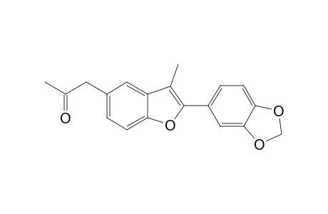 2-(3,4-METHYLENEDIOXYPHENYL)-3-METHYL-5-(2-OXOPROPYL)-BENZOFURAN