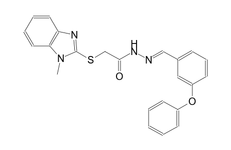 acetic acid, [(1-methyl-1H-benzimidazol-2-yl)thio]-, 2-[(E)-(3-phenoxyphenyl)methylidene]hydrazide